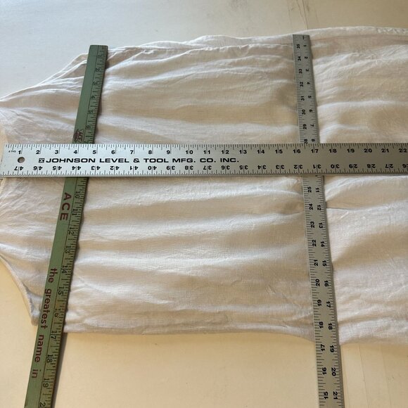 C & C California Womens Dress Striped Linen Maxi Shift Adjustable Straps Beach - Picture 4 of 7